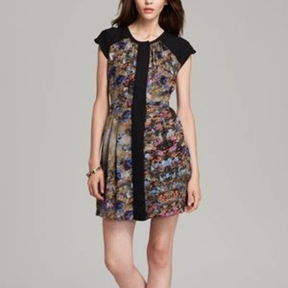 Parker Veronica Women's Enchanted Floral 100% Silk Dress Size XS NWOT - Picture 1 of 12